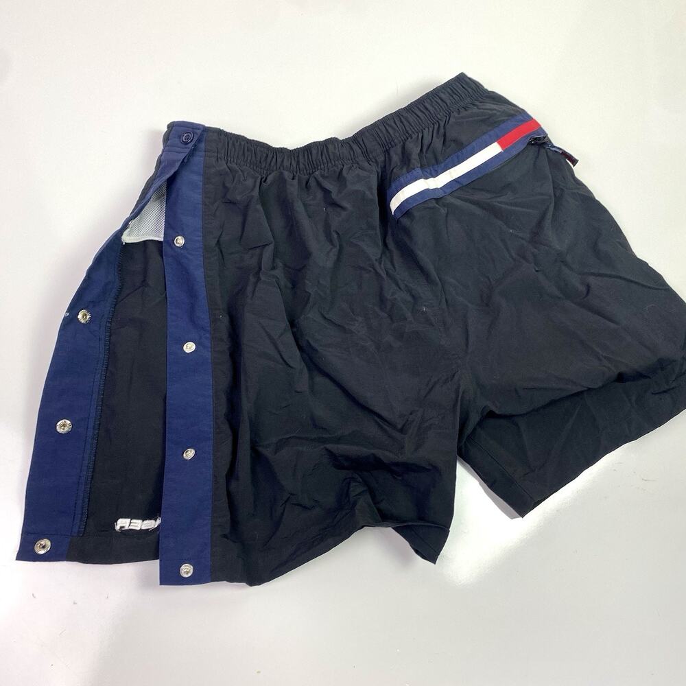 Vtg Y2K breakaway TOMMY HILFIGER Swim Shorts Board Surf Side Snap Trunks Flag